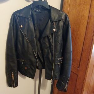 AKIRA Black Faux Leather Jacket